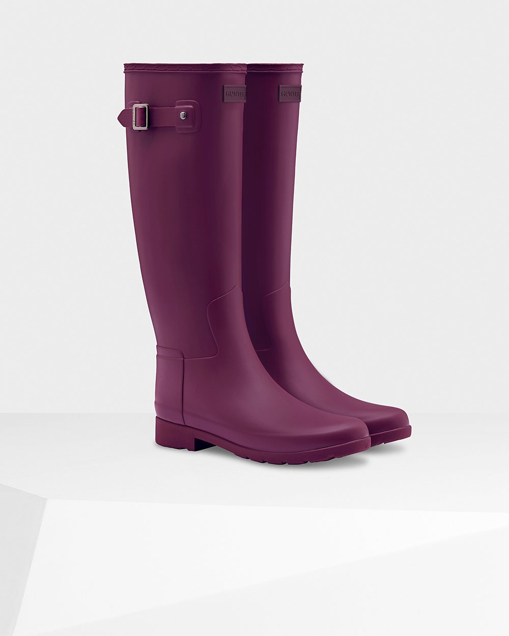 Womens Hunter Refined Slim Fit - Tall Rain Boots Purple - 5140-XOYKA